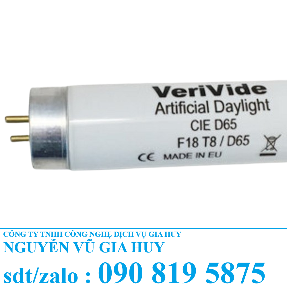 Bóng đèn D65 F18T8 Verivide cho tủ so màu chuẩn châu Âu